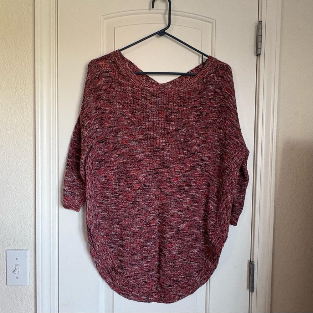 Express Women’s 3/4 Sleeve Knitted Cross Back 100% Cotton Sweater - Size S